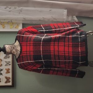 UNIF Red Plaid Sweater